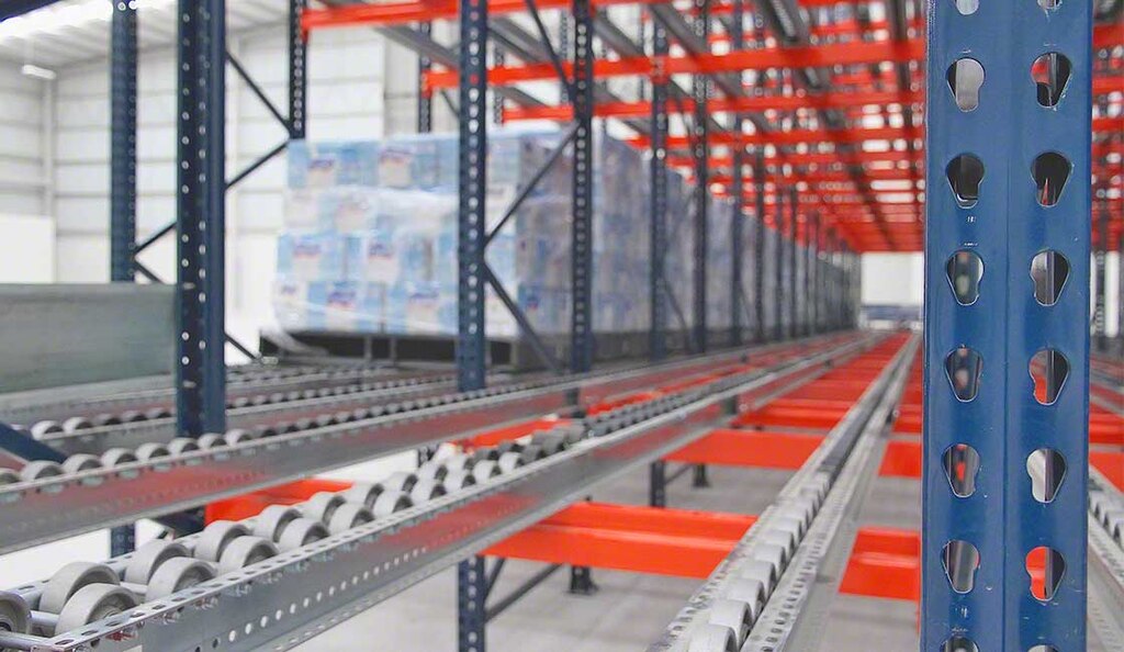 Racks dinámicos con roldanas en los depósitos de MIYM en México