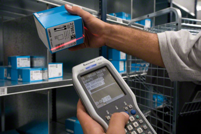 Código de barras en el depósito