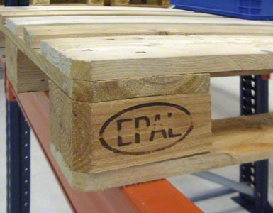 El pallet europeo puede identificarse con las letras EPAL