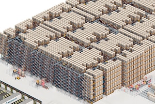 El Four-Way Pallet Shuttle es ideal para empresas con necesidades de almacenamiento masivo de pallets