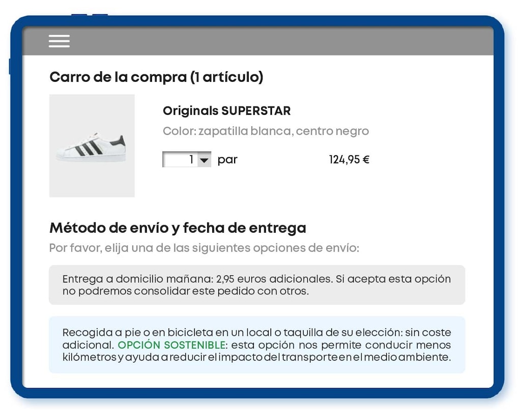 Muestra (Encuesta 2, precio alto, información sobre sostenibilidad, recargo)