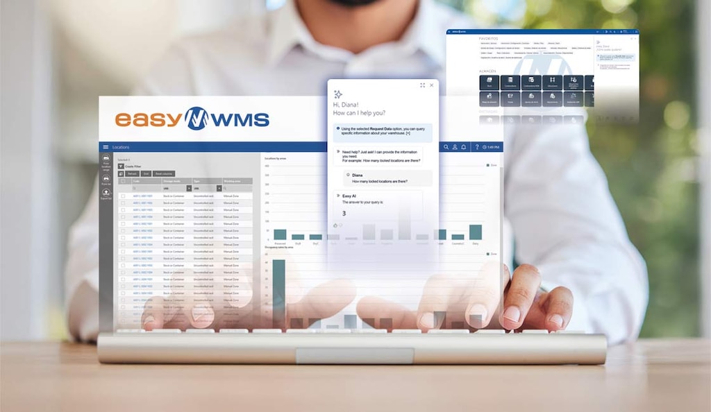El sistema de gestión de almacenes Easy WMS incorpora IA generativa