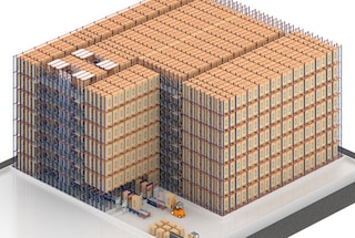 El Pallet Shuttle 3D es ideal para empresas con necesidades de almacenamiento masivo de pallets