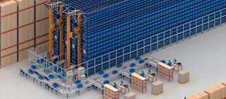 Depósito automático de cajas y racks selectivos de COVAP en Francia